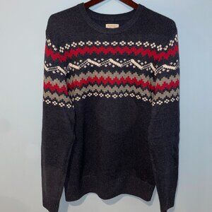 Sonoma Sweater Blue Fair Isle Crew Neck